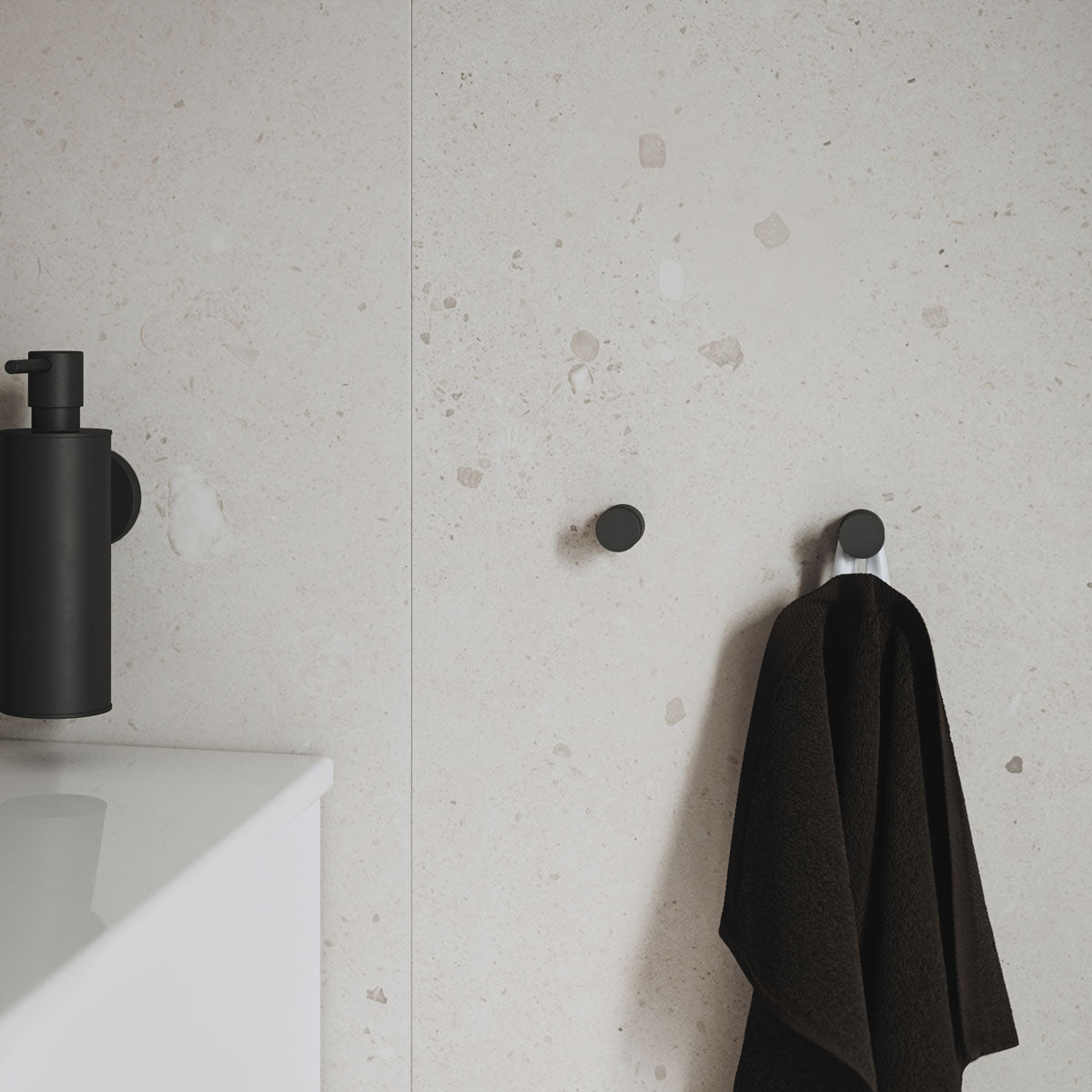 Enkelkrok Smedbo Home Svart Matt 2-pack