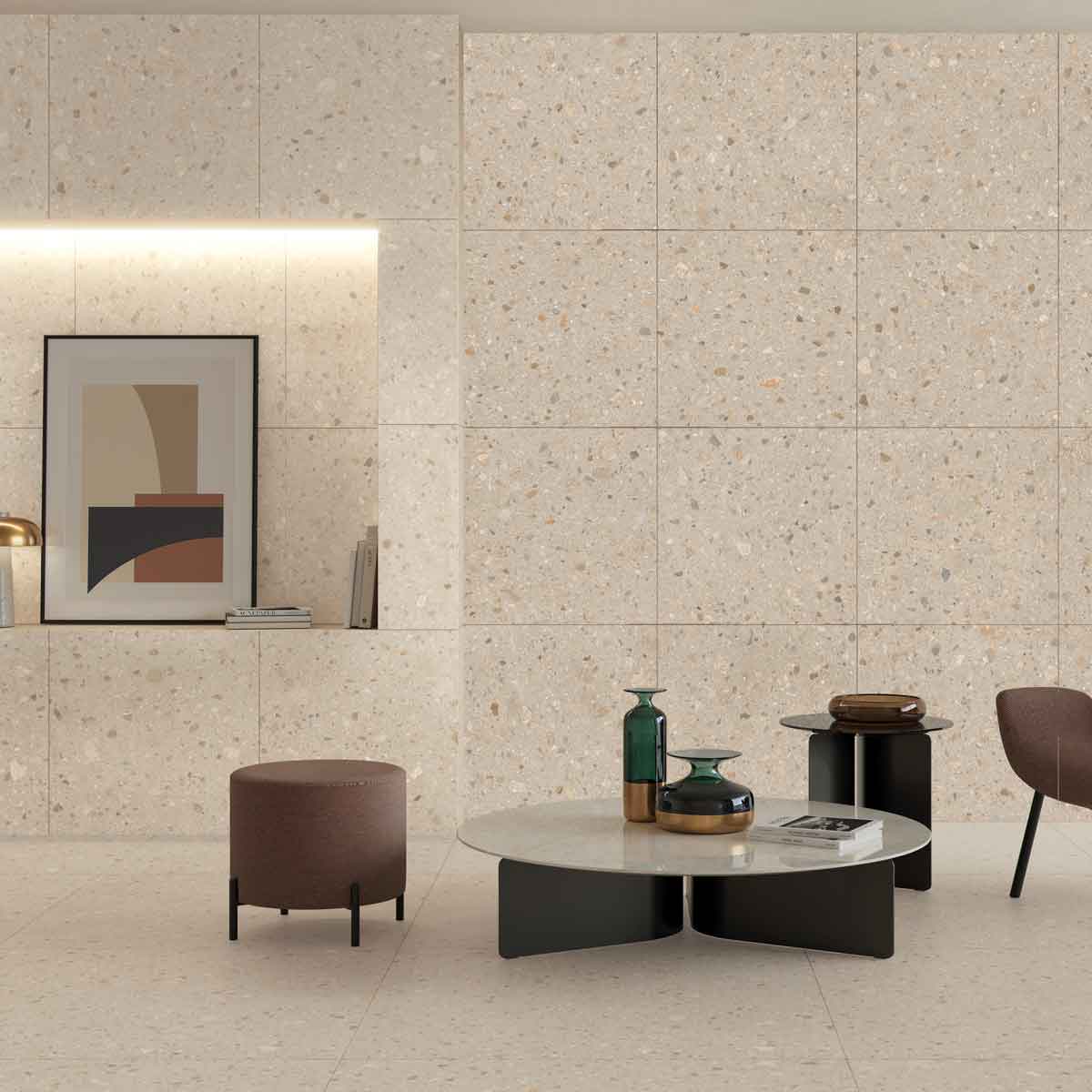 Provbit Klinker Oikos Terrazzo Beige Matt 60x60