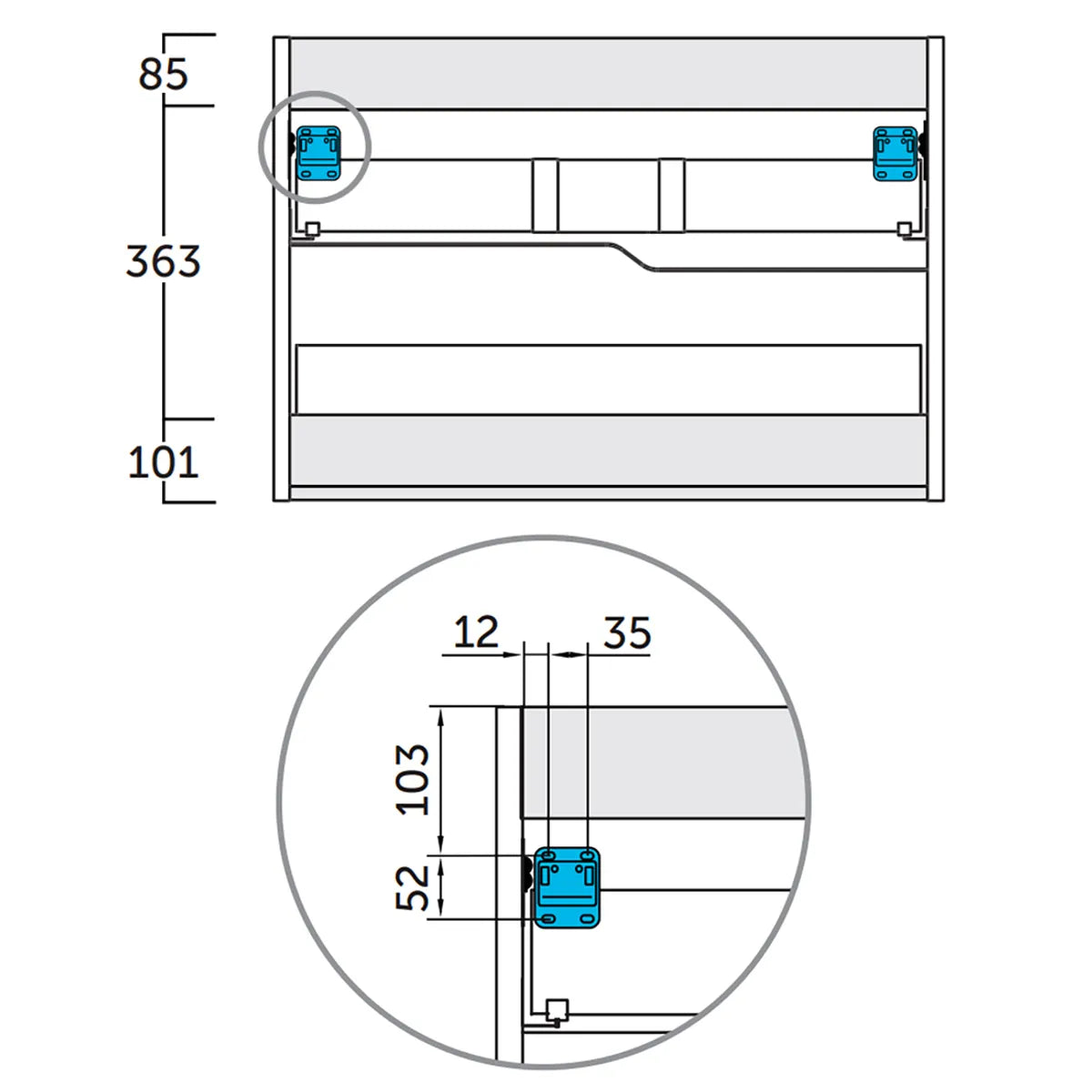 Kommod 100 cm Tenfors Bambu Mullvad Matt