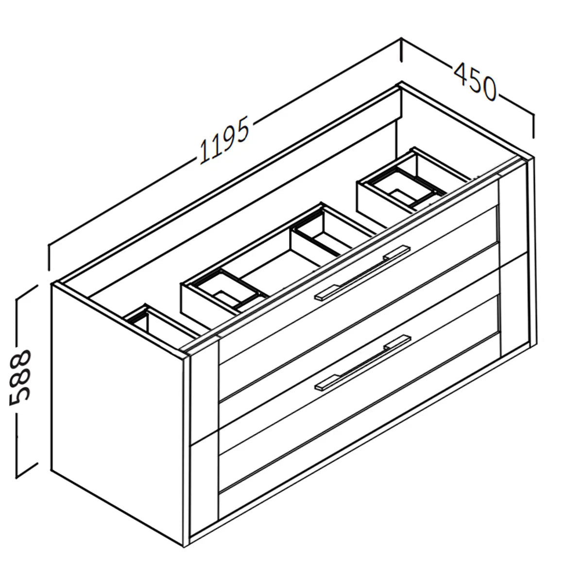 Kommod 120 cm Tenfors Allmoge Antracit