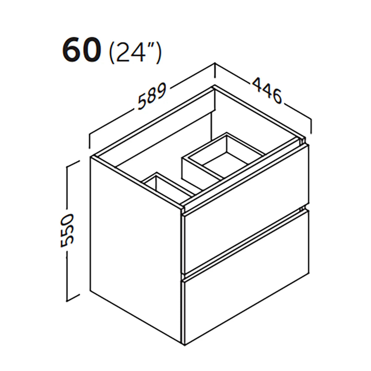 Kommod & Tvättställ 120 cm Tenfors Viken Vit Matt 4 lådor