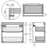 Badrumsmöbel Set Tenfors Smidig 50 cm Vit Blank