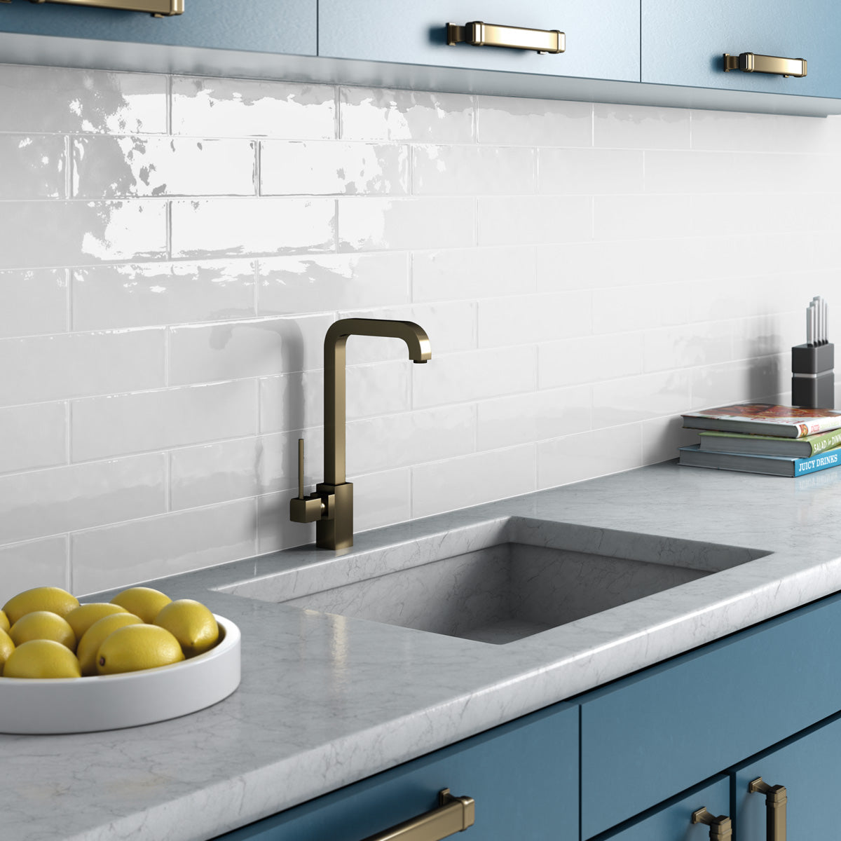 Provbit Kakel Casita White Blank 7,5x30