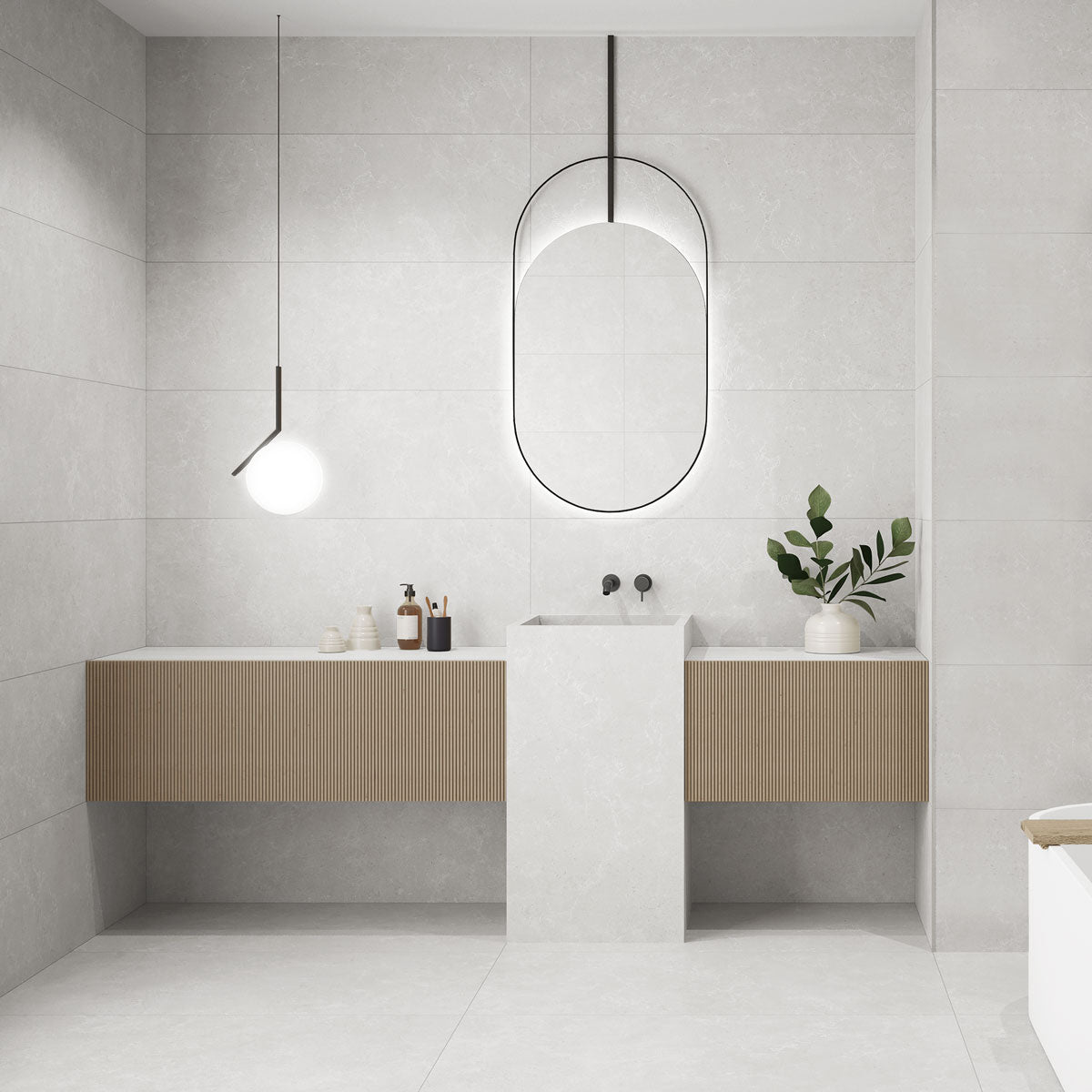 Provbit Klinker Hauteville Kalksten White Matt 60x60
