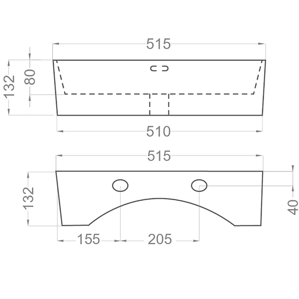 Badrumsmöbel Set Tenfors Smidig 50 cm Vit Blank