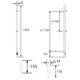 Handdukstork Hafa Grace 75x1400 Rostfri Blank