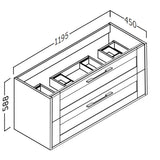 Kommod 120 cm Tenfors Allmoge Marin Blå