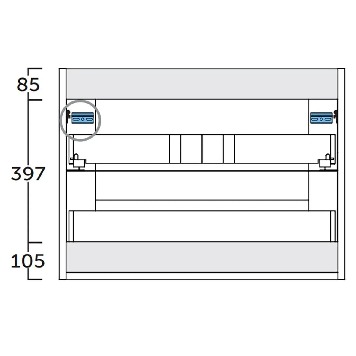Kommod 120 cm Tenfors Allmoge Marin Blå
