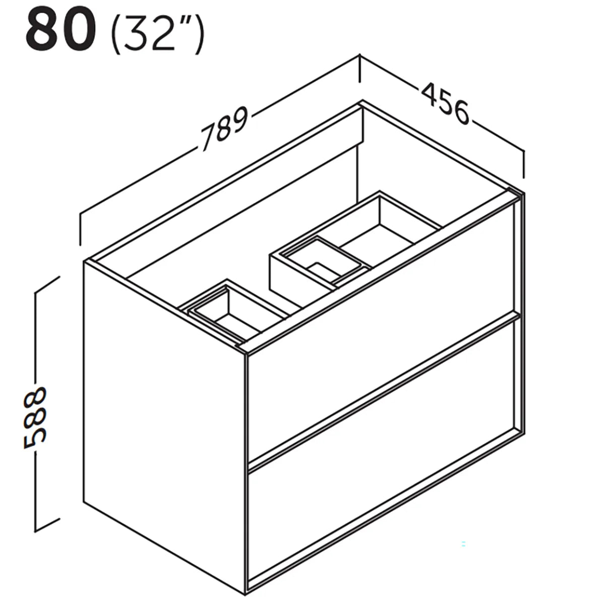 Kommod 80 cm Tenfors Nordlig Ek