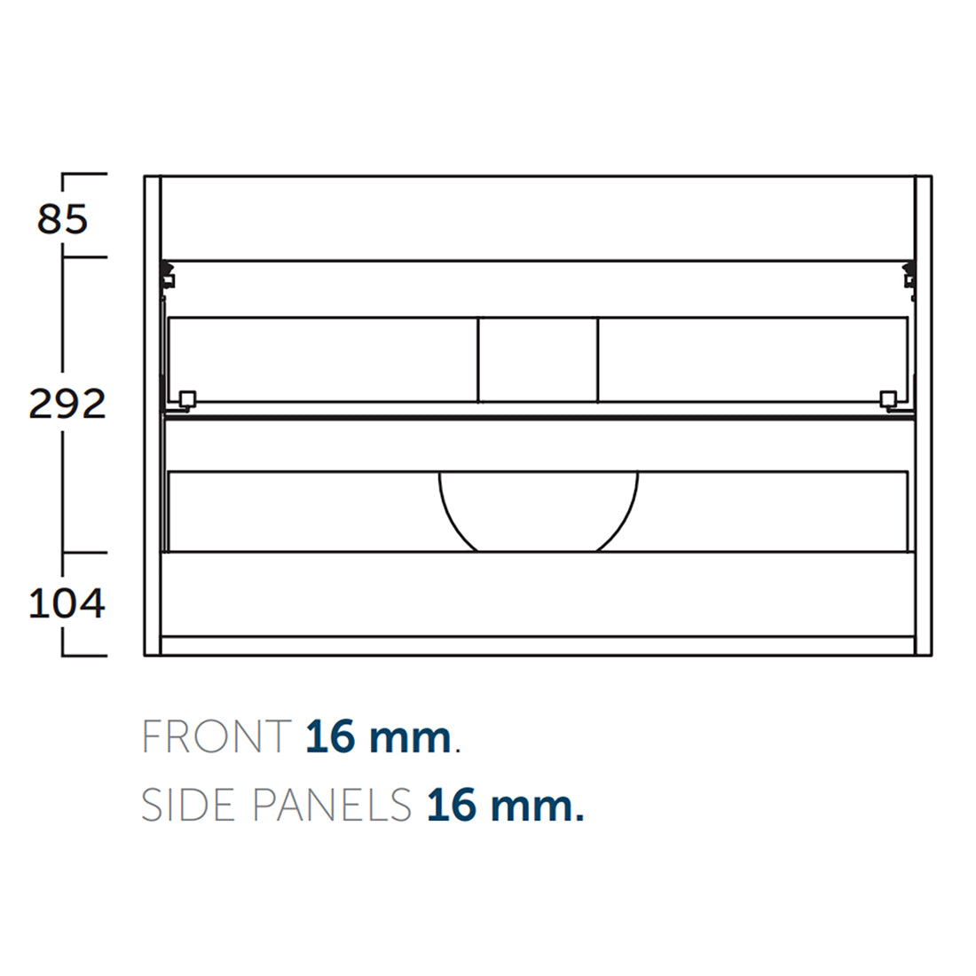 Kommod & Tvättställ 60 cm Tenfors Harmoni Vit Matt