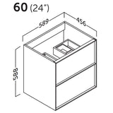 Kommod & Tvättställ 60 cm Tenfors Nordlig Vit Matt