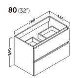 Kommod & Tvättställ 80 cm Tenfors Viken Grå Matt
