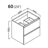 Kommod & Tvättställ 120 cm Tenfors Viken Vit Matt 4 lådor