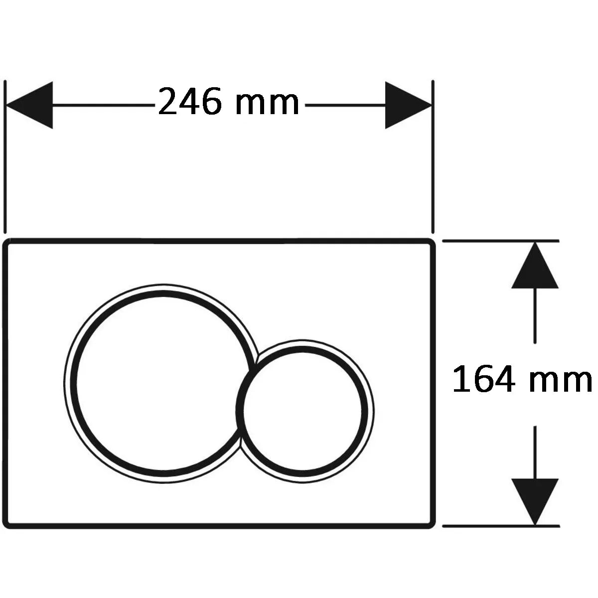 Spolknapp Geberit Sigma 01 Krom